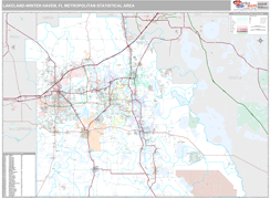 Lakeland-Winter Haven Metro Area Digital Map Premium Style